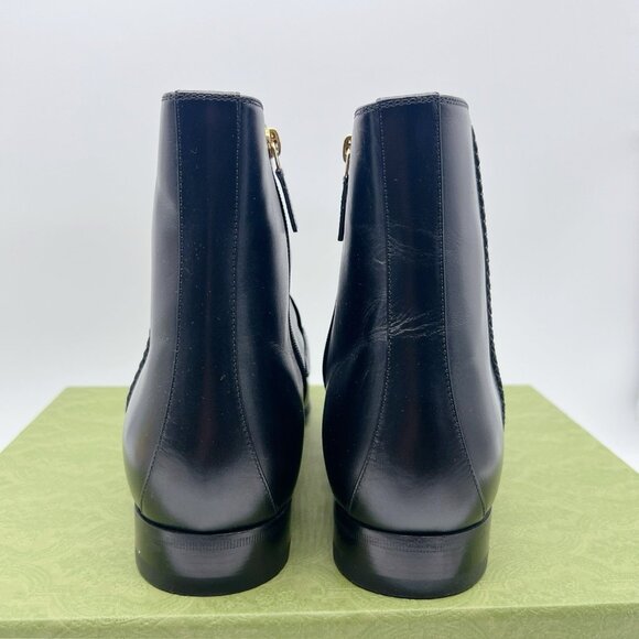 Gucci Horsebit Ankle Boots 757766 Black Leather Mens UK 10.5 US 11 $1790 - NEW - Picture 7 of 13